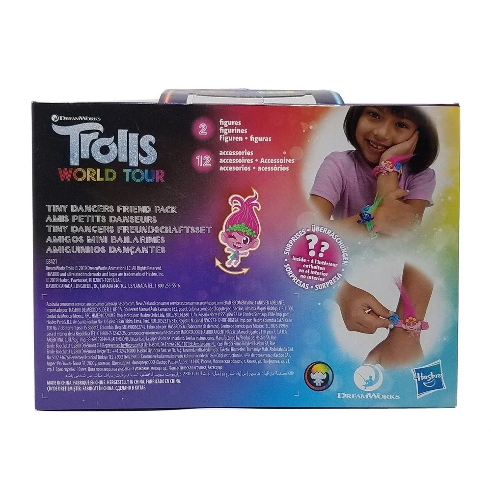 Trolls 2 Figurines world tour Tiny Dancers Friend Pack and 12 accessories 2 Pack